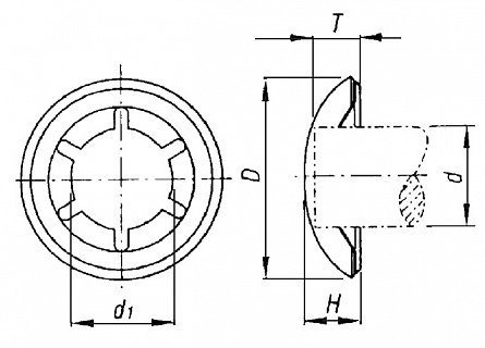 Zajišťovací klobouček - STARLOCK 8mm ocel